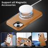 Business Sle for Macsafe Leather Case for IPhone 17 Pro Max Air 16 E 15 14 13 Pro Plus Strong Magnetic Wireless Charging Cover