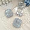 1pc Contact Lens Case Square Travel Portable Women Laser Lens Cover Container Holder Storage Soaking Box Fashion Accessories