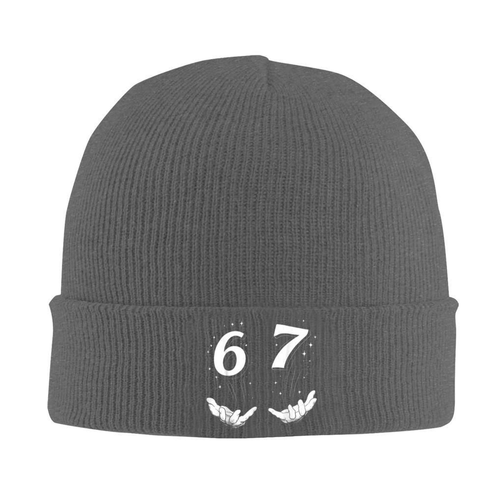 Men Women Unisex 67 Meme Hands Six Seven 6 7 Beanie Hats Knitting Hat Autumn Outdoor Sport Caps Thermal Elastic Bonnet Hats