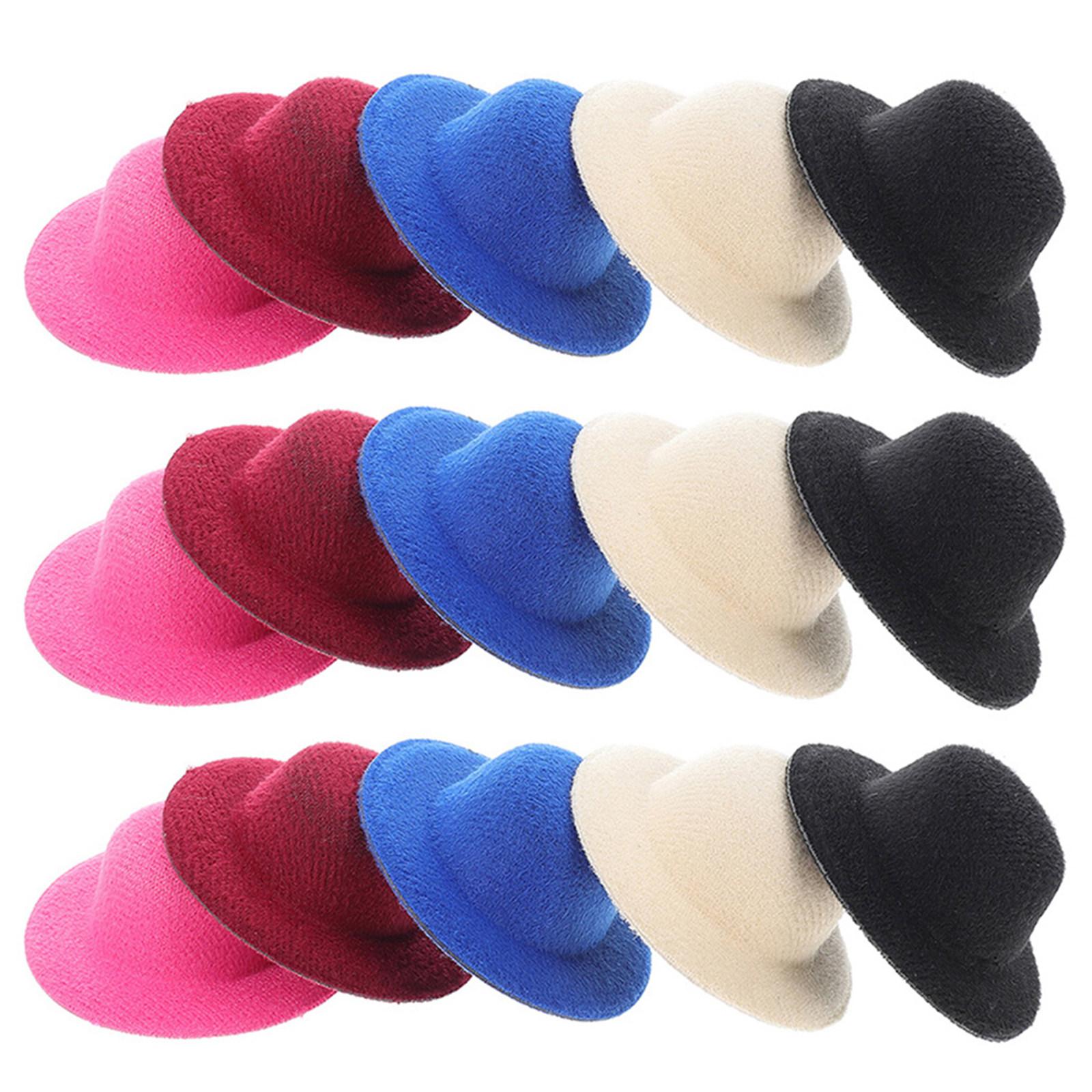 

15pcs Miniature Hat Decors Mini Tops Hats DIY Craft Caps Dollhouse Crafting Supplies Accessories Mini Hat Ornaments