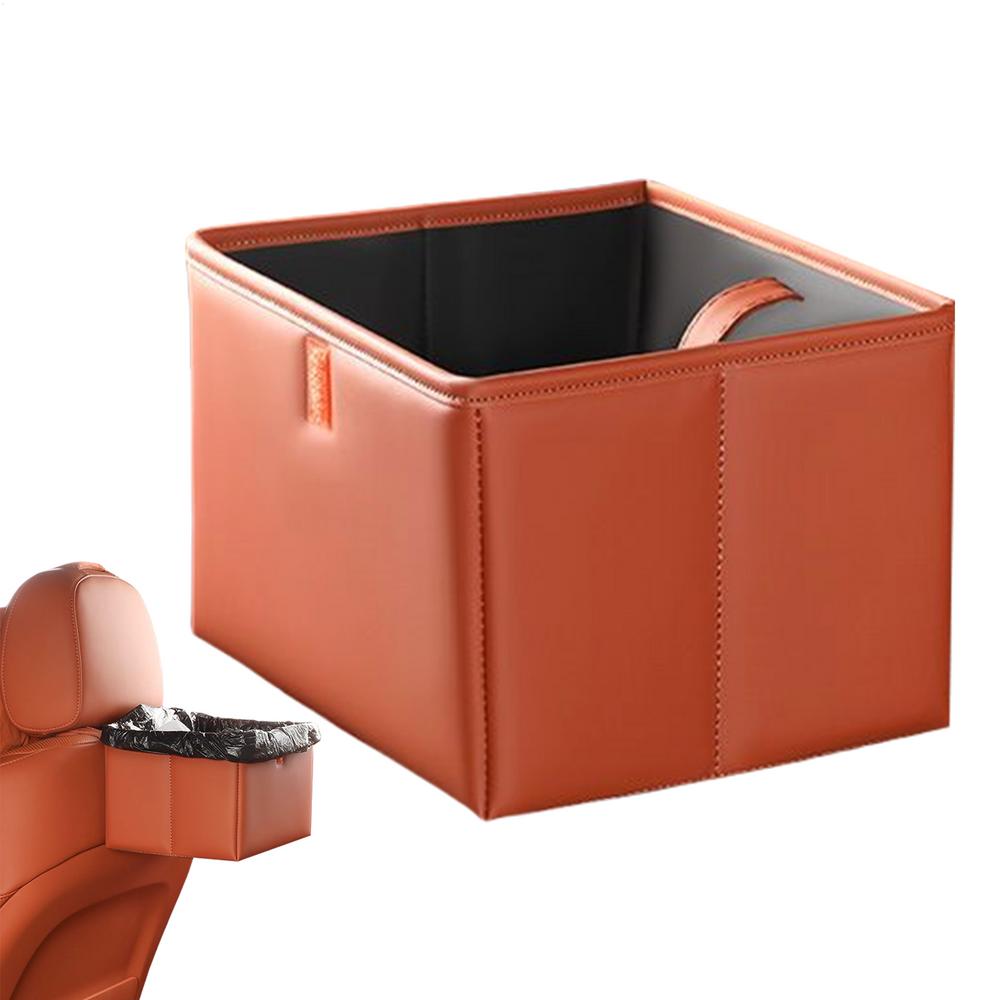 Automotive Garbage Cans Car Trash Bin Folding Garbage Can Leakproof Waste Basket Vehicle Accessories Storage Organizer Dustbin