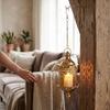 Metal Decorative Candle Holder Gold Tea Light Holder Vintage Iron Candle Holder  Porch Decoration