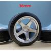 4pcs 1/18 32mm/36mm/42mm Diameter Plastic Wheels Rubber Tires RPF1 RAYS TE37 57CR CE28 BBS ABS Rims for 1:18 Model Car