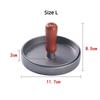 Stainless Steel Burger Press with Wood Handle – Non-Stick Patty Maker + 100 Patty Papers