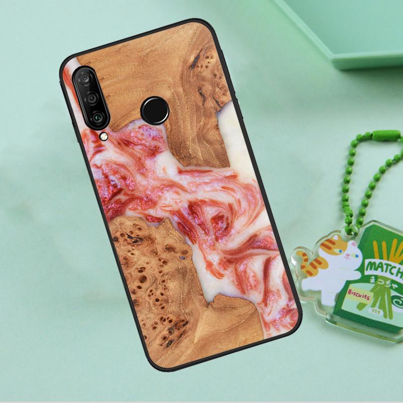Resin Wood For Huawei Nova 12s 12i 11i 7i 8i 9 10 SE Y91 Y90 Y60 Y70 Y72 Y61 P60 Pro P30 P40 Lite Case