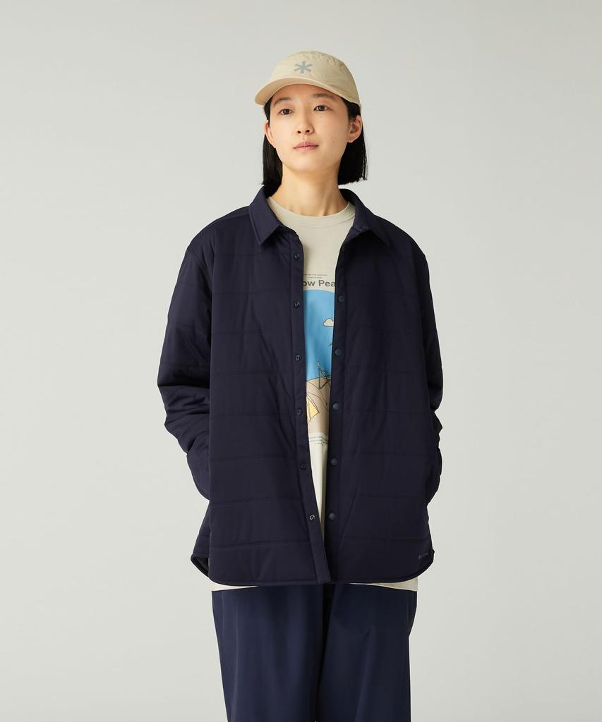 Snow Peak Flexible Insulated Shirt Long Size and SW-25AU003, Sleeve, Navy, M, Men's Women's