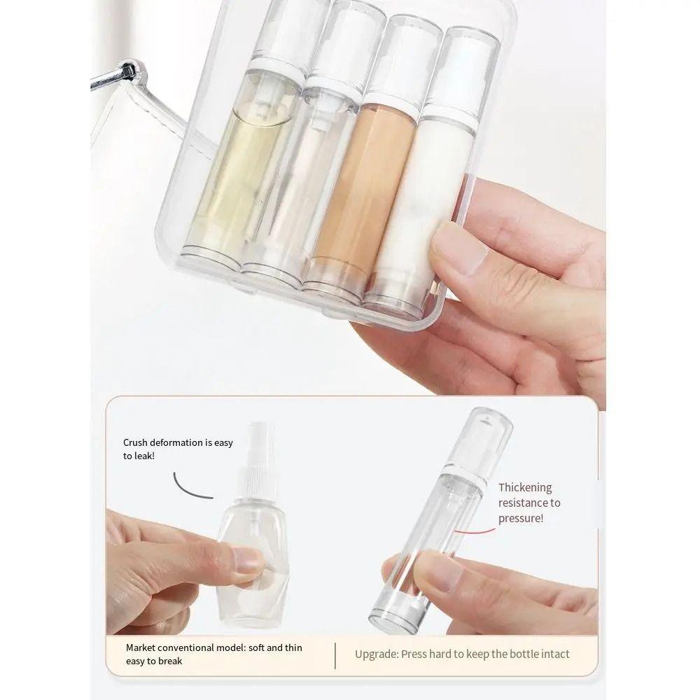 3/4Pcs Clear Travel Refillable Bottle 5-15ML Cosmetic Container Durable Lotion Sprayer Bottle