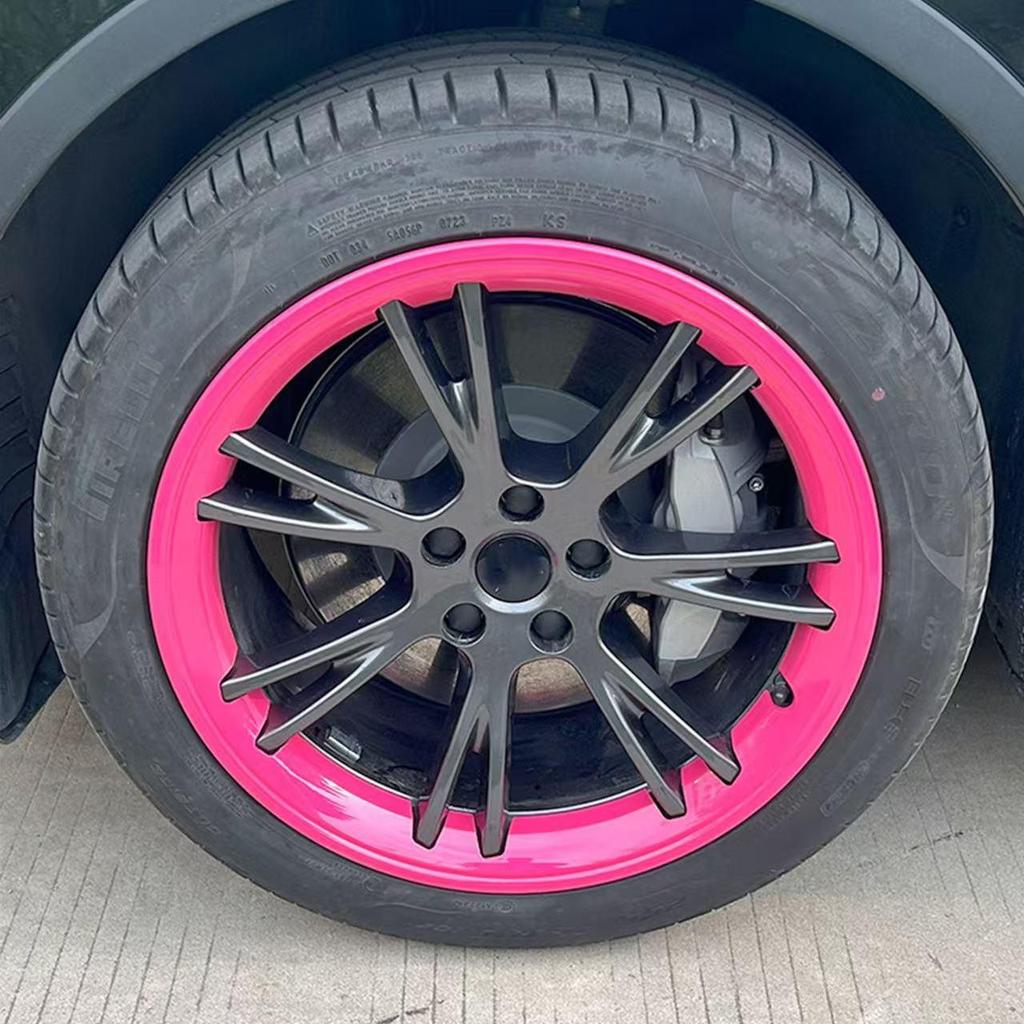 Tesla Model Y 19" Wheel Hub Protector - Anti-Scratch Decorative Edge Wrap Cover