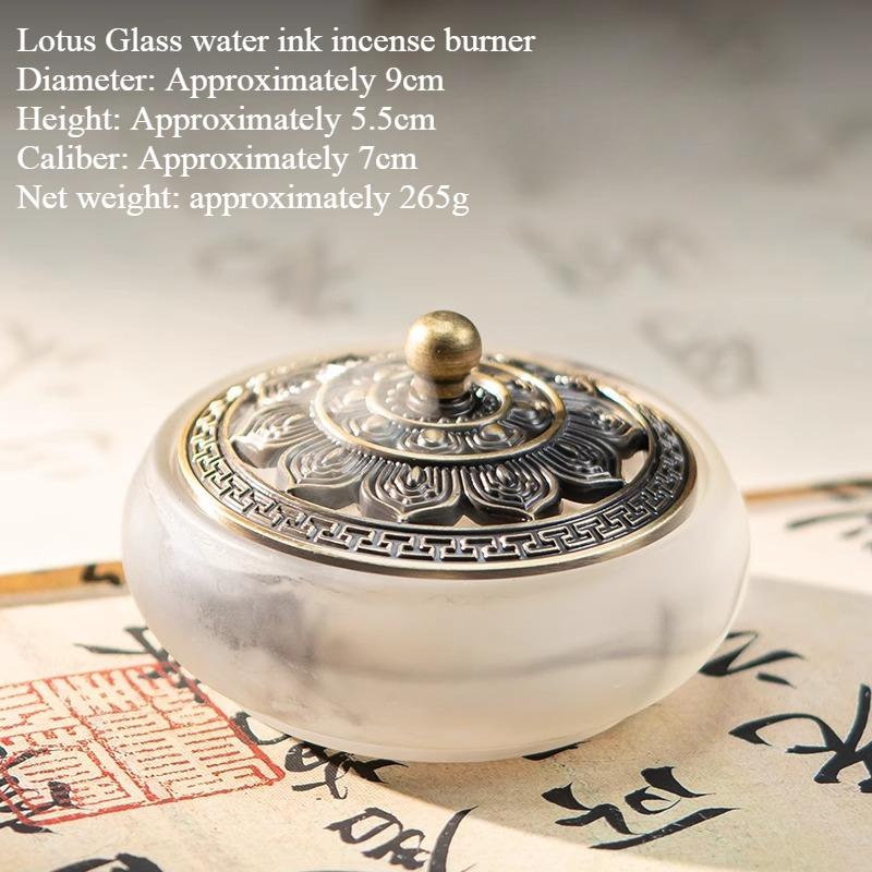 

Ink-wash Glazed Incense Burner Luminous Base Temple Household Indoor Tea Ceremony Incense Burner and Desktop Decorative Item