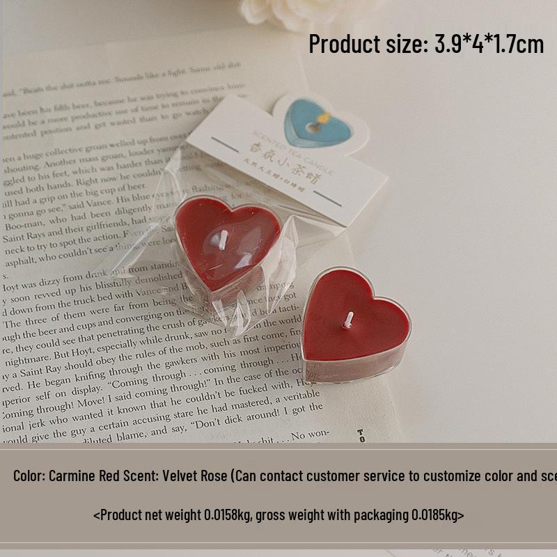 Colorful Heart-Shaped Scented Tealight Candles for Aromatherapy and Celebrations