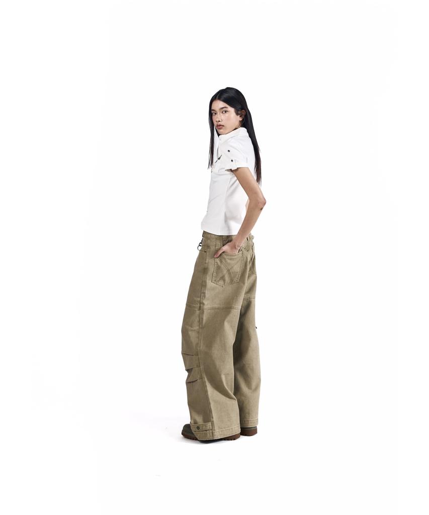 AAKAM Cowboy Chaps Cotton Pants (Beige)