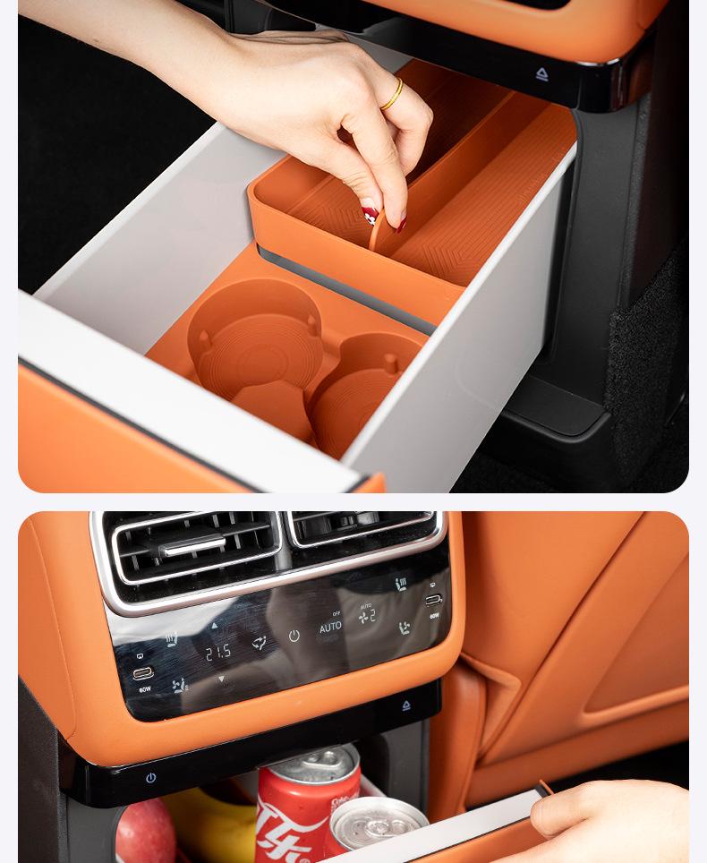 Silicone Cup Holder Pad for Ideal I6/i8 Rear Seat Refrigerator