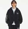 Rebrenner Oversized Deliquant Heavy Zip-Up Hoodie Black
