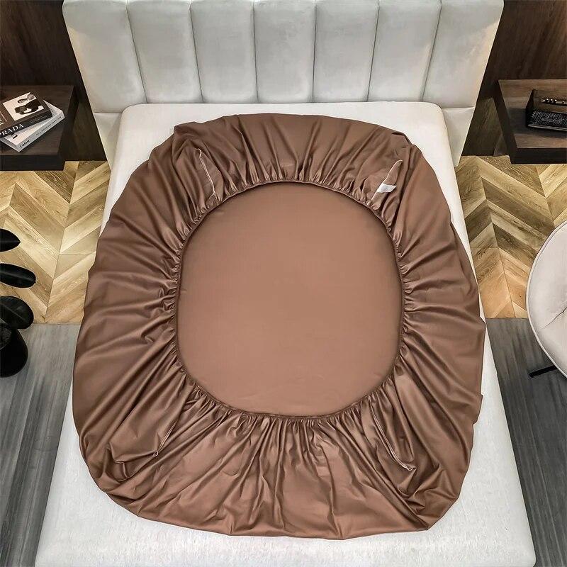 

Простыня из египетского хлопка с резинками, регулируемые нескользящие наматрасники для двухместной двуспальной кровати размера «king-size», мягкая простыня 2xPillowcase 48x74cm