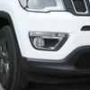 2x Front Fog Light Lamp Cover Trim Frame Decoration For Jeep Compass 2017+Chrome