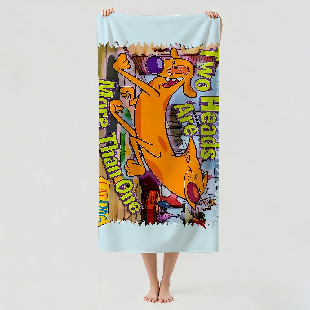 Cartoon cute C-Cat D-Dog Towel Drying Bath Towel Applicable To Light Swimming Camping Yoga Beach Out