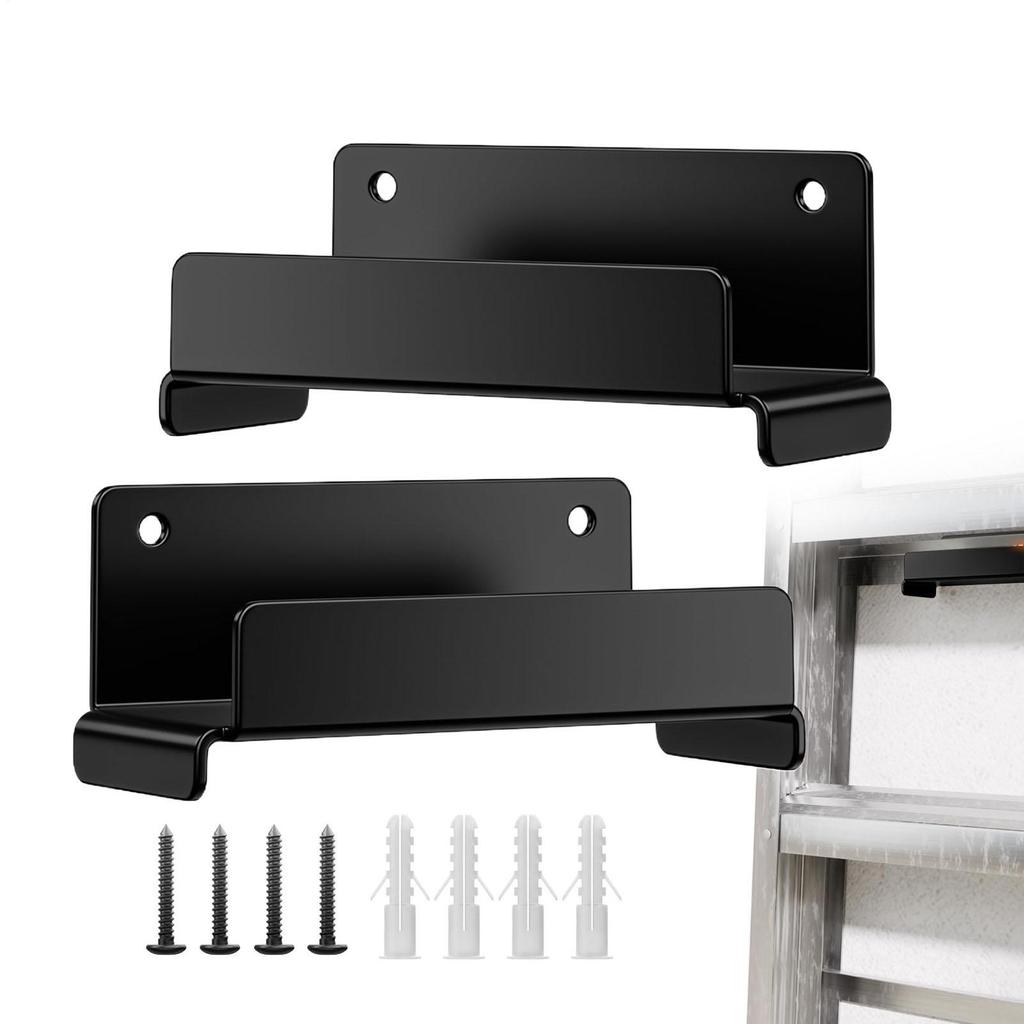 2PCS Heavy Duty Garage Wall Ladder Hook Steel Multifunctional Mount Ladder Storage Hooks Garage Organization Rack