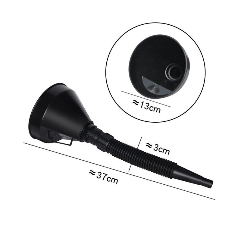 1pc Auto Motorcycle Accessories Car Detachable Engine Refueling Funnel With Filter 130mm Scalable Long Mouth Gasoline Oil Funnel
