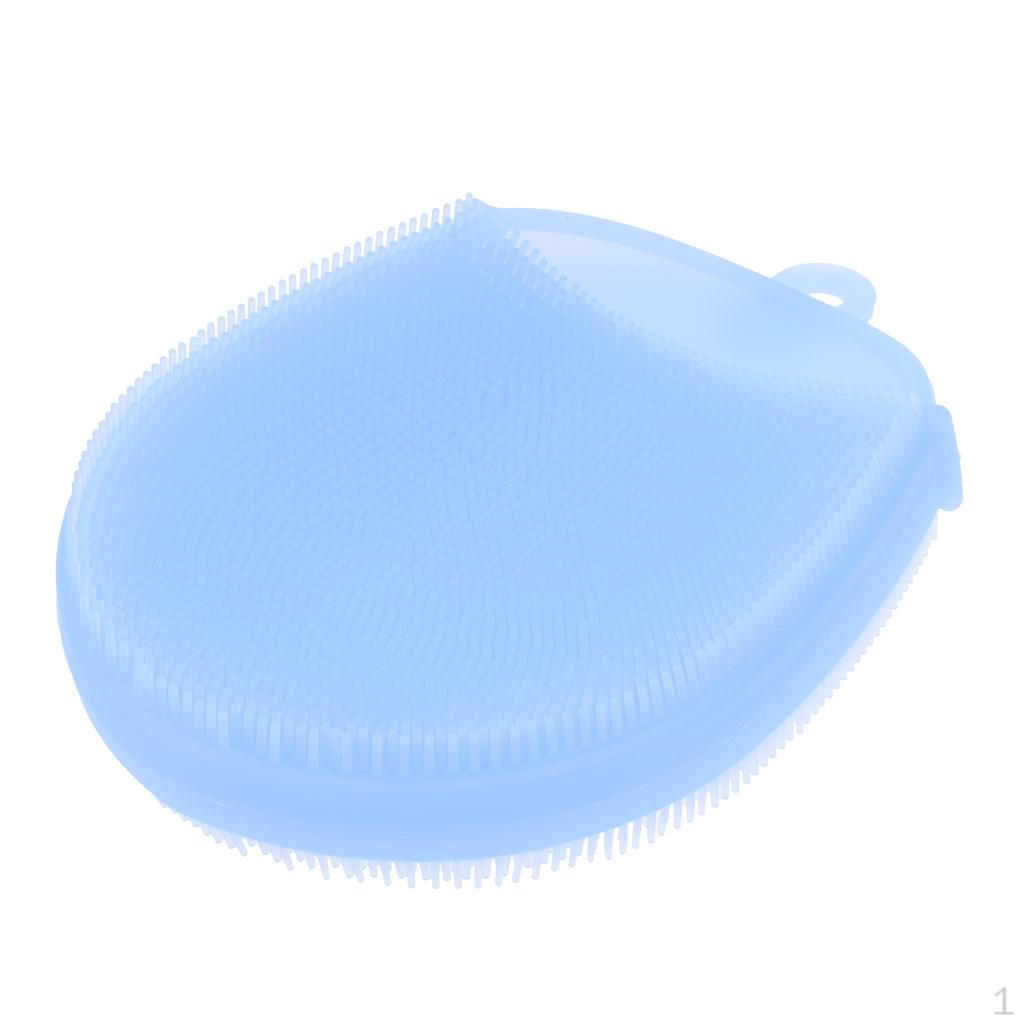Silicone Bath & Shower Loofah Brush for Skin Exfoliation Massaging Sodt Bristles