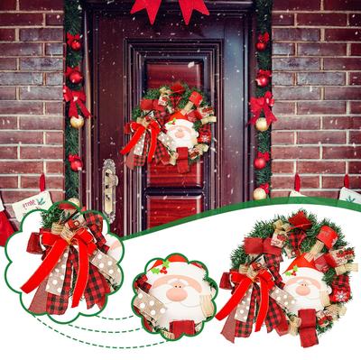 Santa Claus Decoration Wreath Door Pendant Garland