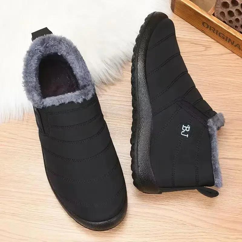 Dámské boty do sněhu Módní Unisex boty Nazouvací boty na platformě Pro ženy Kotníkové boty Vodotěsné plyšové zimní boty Botas Mujer2024