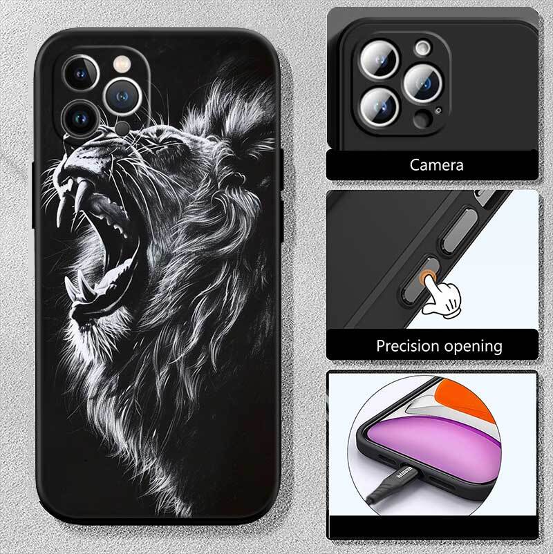 Animal lion Case for Samsung M55 M35 M15 A02 A05S A05 A06 A15 A12 A13 A10 A16 A20 A22 A24 A25 A30 A31 A32 A33 A35 A42 A50