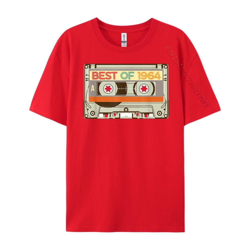 Vintage Cassette Tape Birthday Born In Best Of 1964 Oversized T Shirt Vintage T Shirts Funny Camiseta Loose S