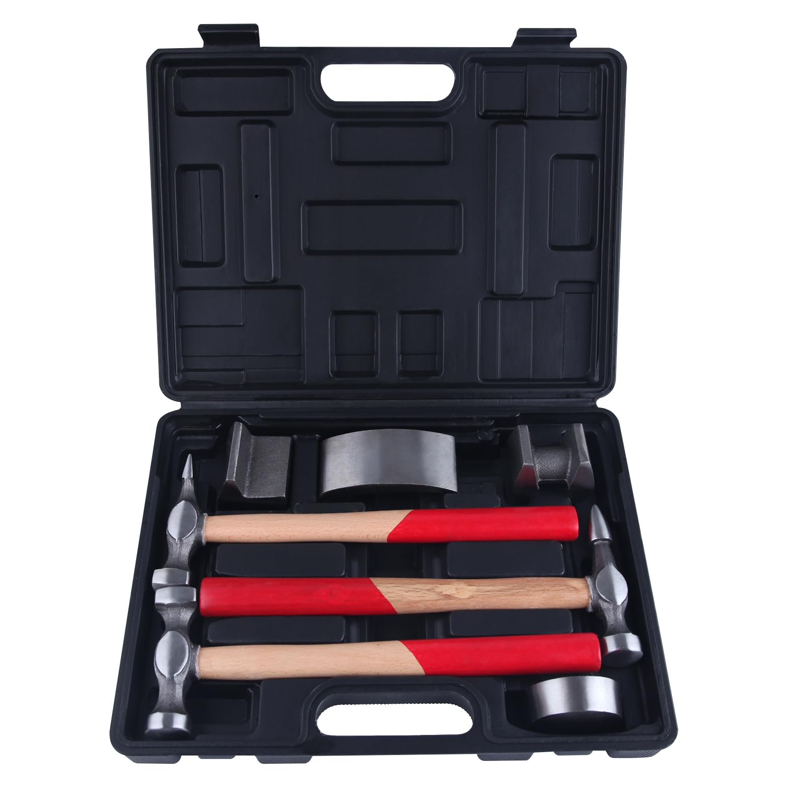 

LEONTOOL Молоток для листового металла Молоток и оправка 3 типа из 4 типов Листовой металл Металлообрабатывающий молоток и оправка Инструмент для кузовного ремонта Молоток Оправка Лист