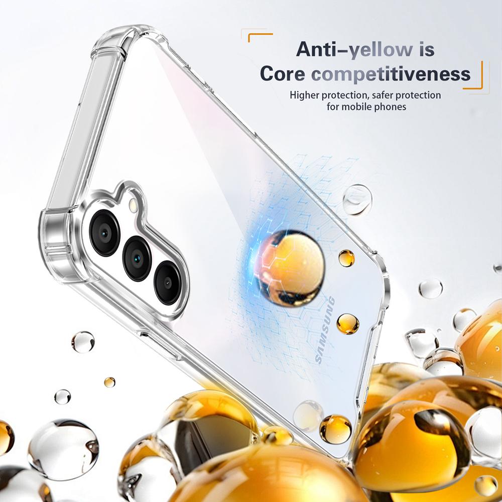 KEYSION Four-Corners Shockproof Transparent Case for Samsung A56 5G A36 A26 Soft TPU+PC Clear Phone Cover for Galaxy A16 4G 5G