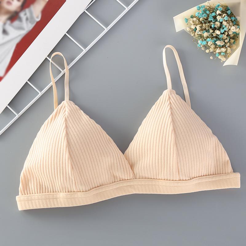 French Triangle Cup Sexy Thread Cotton Bra Underwear Women Summer Bras Seamless Bralette