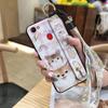 Kickstand Anti-knock Phone Case For OPPO F7 Ring Protective Wrist Strap Phone Holder Wristband Dirt-resistant Durable
