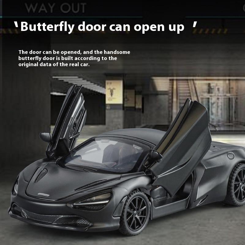 Boxed 1/32 Alloy Die-cast McLaren 720S Car Model, Children's Toy Car with Sound and Light, Desktop Decoration Ornaments for Boys Gifts