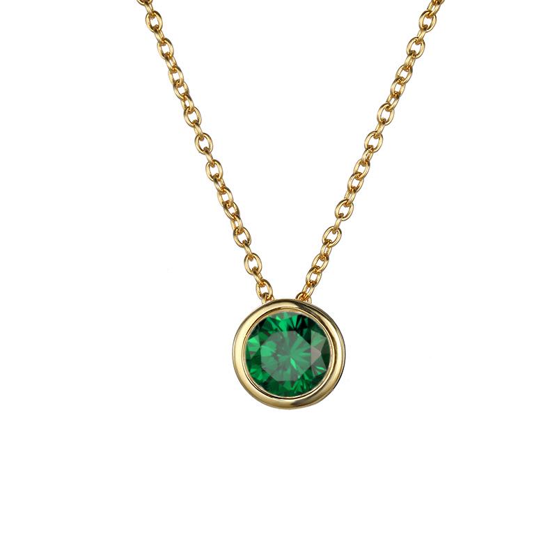eManco Elegant Titanium Steel Diamond Clavicle Necklace for Women - Versatile, Non-Fading, Stainless Steel Pendant.