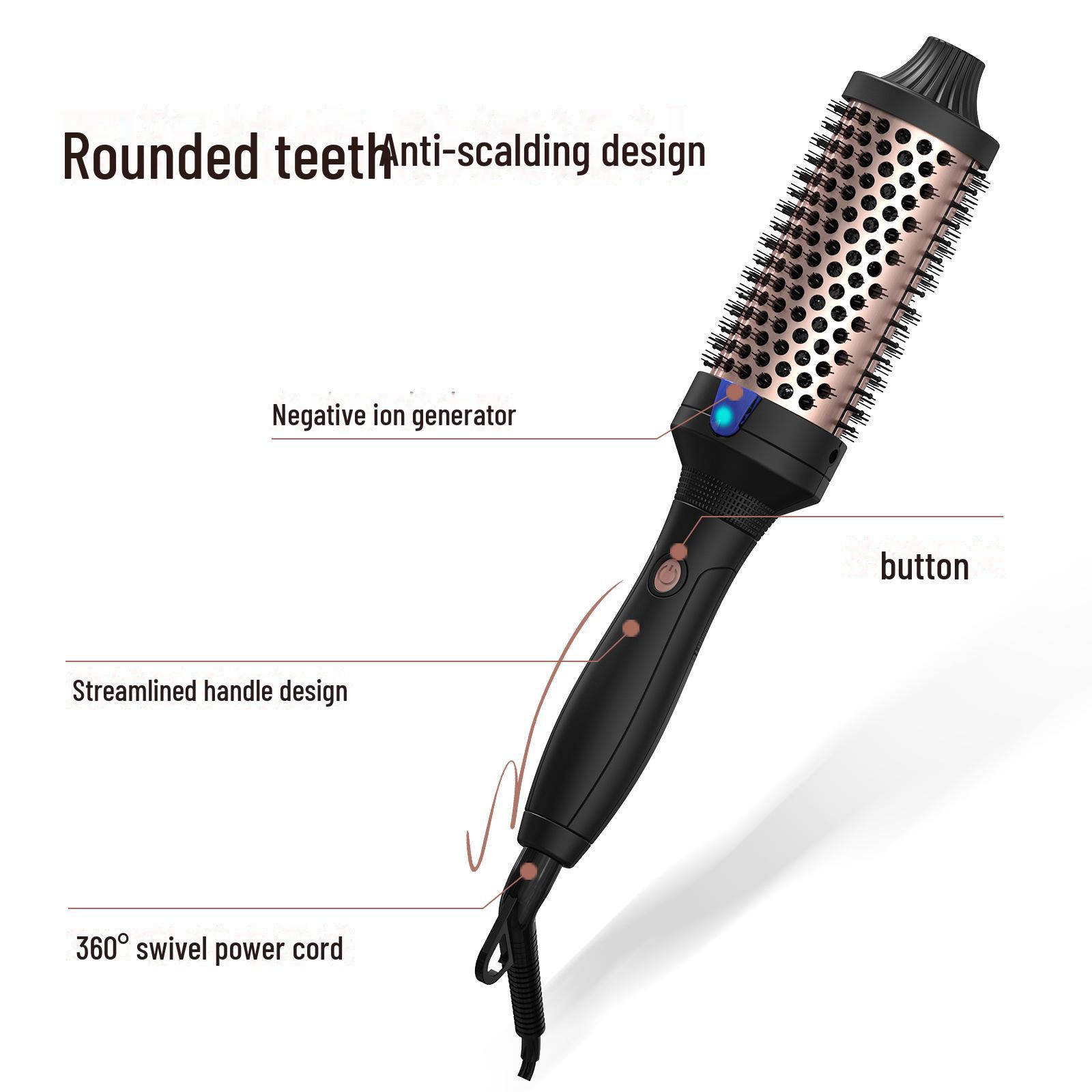 

Японско-корейская двойная ионная расческа для завивки и выпрямления волос для пушистых локонов Rose Gold 38mm US Plug 110V (Not for domestic use)