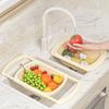 Large Capacity Sink Strainer Basket Foldable Bottom Collapsible Colander  Tableware