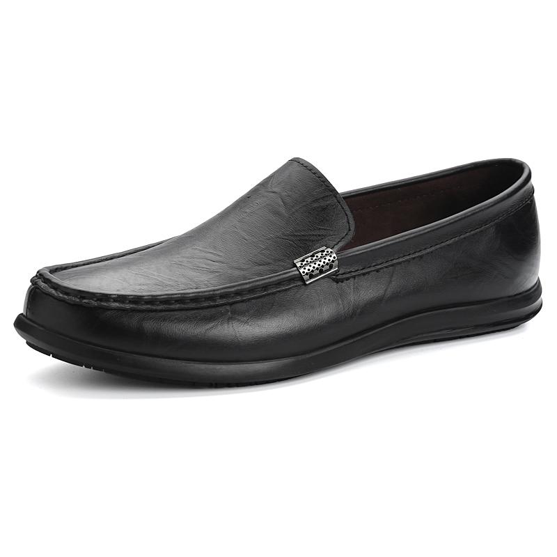 Fashion Men's Genuine Leather Loafers Slip-On Dress Shoes for Men Comfortable Hollow Out Casual Shoes Man Classic Lace-Up Formal Shoes
