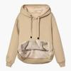 Warm Winter Coat for Women Thick Wool Hooded Jacket with Fur Lining Sweatshirt Top