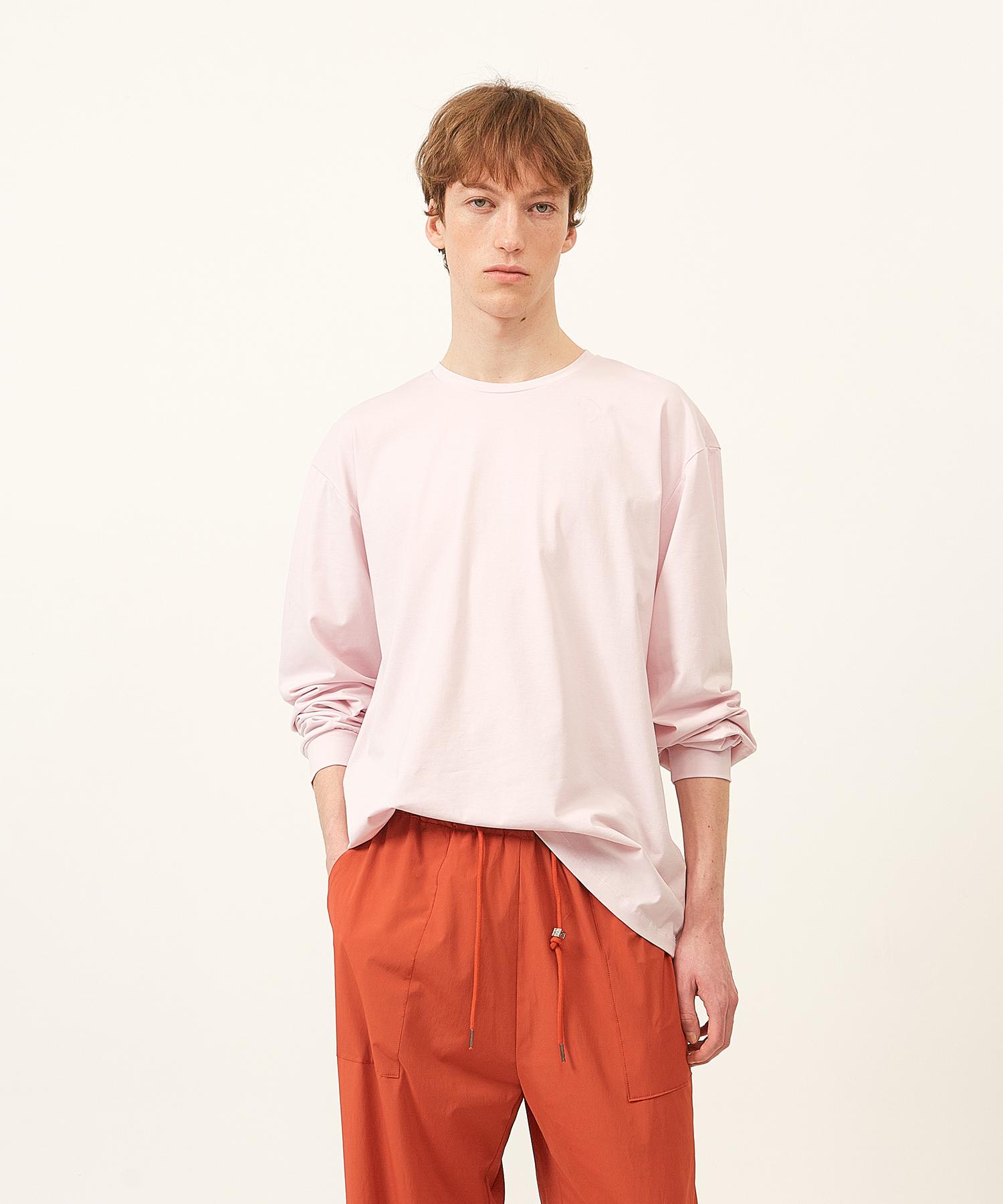 Label Archive Lev Organic Cotton Long Sleeve Top Pale Pink 1