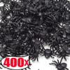 500/50pcs Black Mini Spider Horror Black Spider Simulation Haunted House Spider Decoration Kids Toy Halloween Party Decoration
