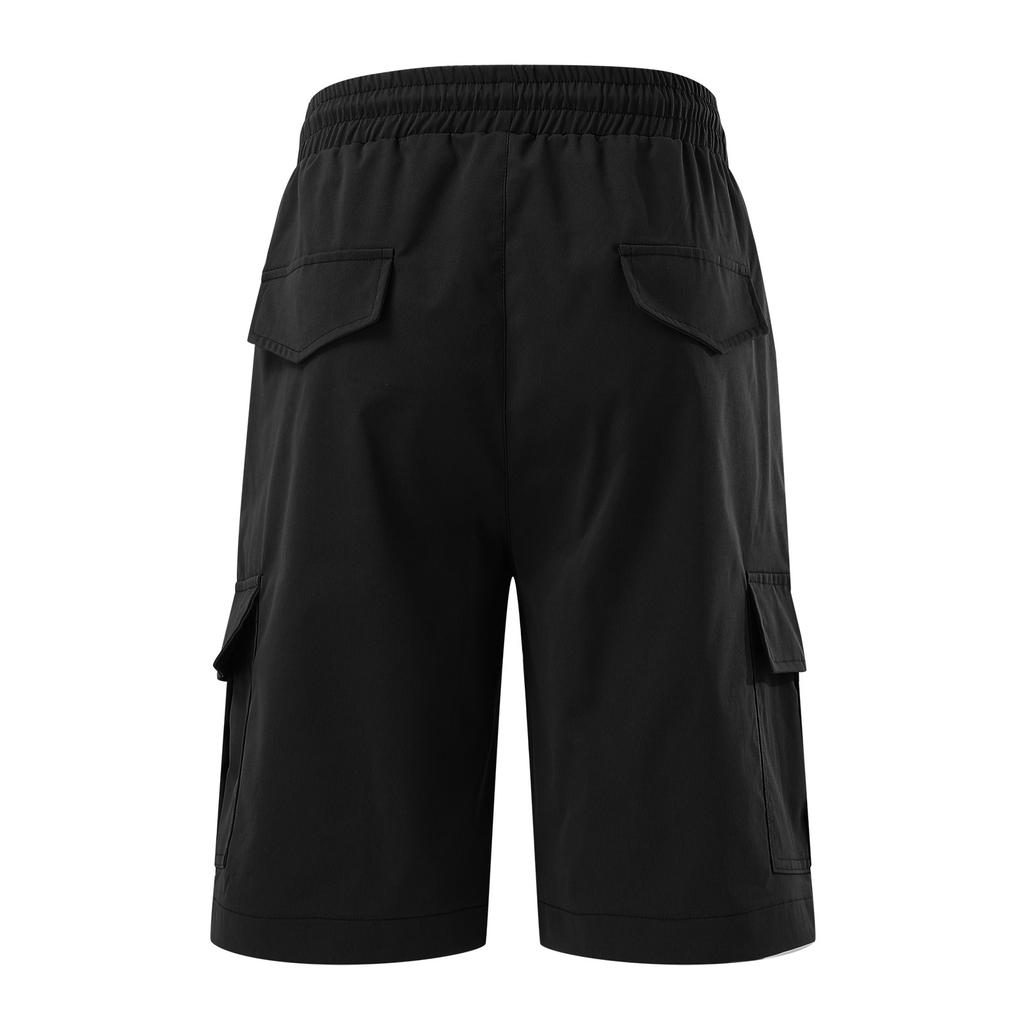 Herren Mode Lässig Farbe Elastizität Kordelzug Tasche Latzhose Hosen Shorts