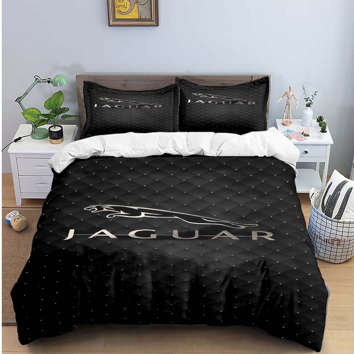 

Exquisite J-Jaguar Bedding Set Single Twin Full King Size Car Fans Bed Linen Adults Teens Bedroom Birthday Gift AU King(245*210cm)3pcs