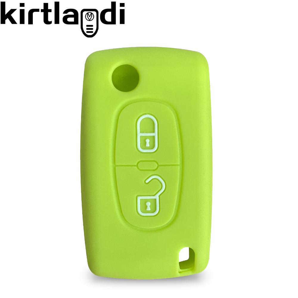 

2 Button Key Case Cover for Citroen C-Crosser C3 C4 Picasso Berlingo Case for Peugeot Partner Tepee 207 307 308 407 Keychain
