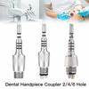 Niceden Dental Standard Head Air Turbine Handpiece High Speed Stainless Body K-Type Quick Coupler with Optic Light for FG Burs2/4/6 Hole
