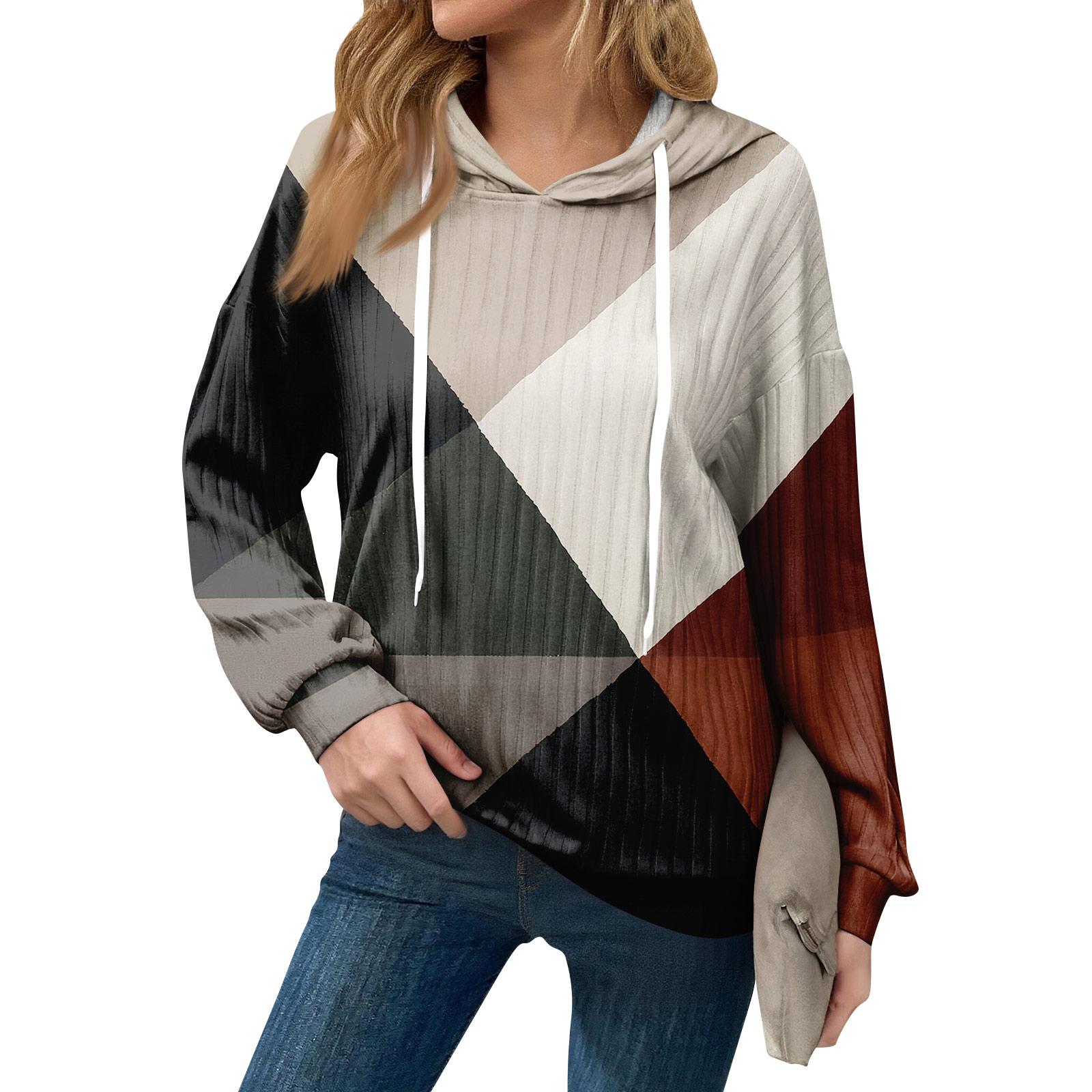 

Толстовки для женщин оверсайз зимние милые свитшоты пуловер трендовая осенняя одежда L хаки