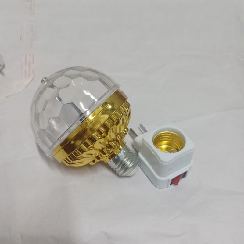 LED Rotating Magic Ball Light Bulb E27, Multi-Color Stage & KTV Light with Laser Flashing Effects.