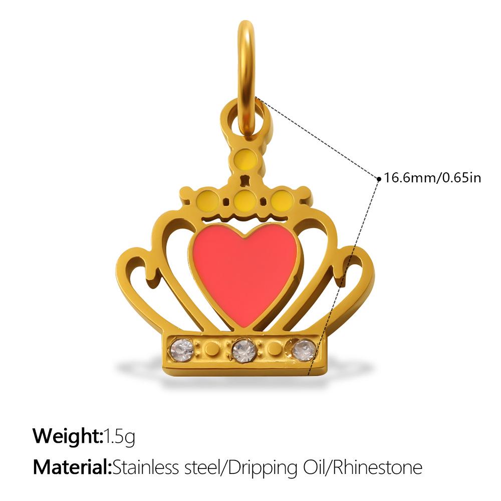 

European & American Multielement Heart Crown Sneaker Pendant: High-Quality Personality Jewelry Accessory.