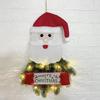 Santa Claus Pine Needle Christmas Wreath Door Hanger & Wall Decoration