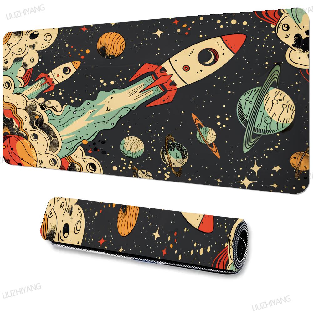 Cosmic Planet Mouse Pad Large Office Table Mats Xxl Computer Accessories Washable NonSlip Rubber Lock Edge Keyboard Desk Mat