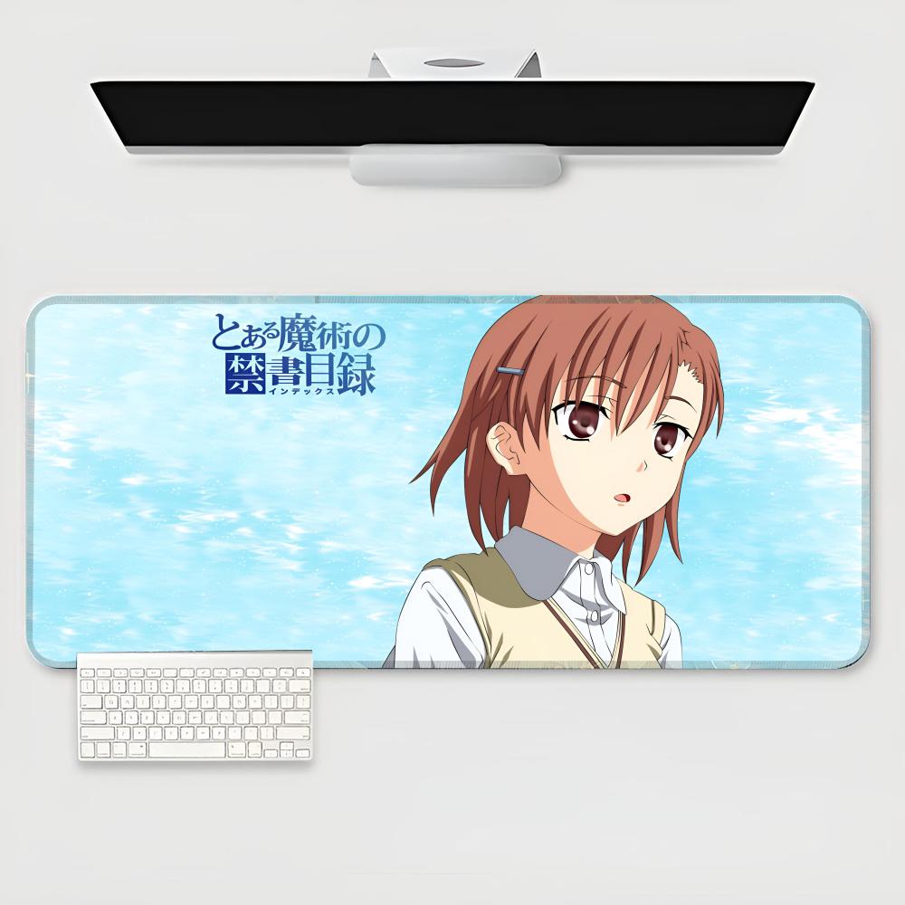 Misaka Mikoto Mouse Pad Large Gamer XXL Keyboard Mat On Mat 900X400MM Carpet Rubber Desk Mat Gaming Mouse pad