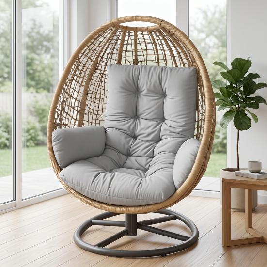 Egg Chair Cushion Waterproof Hammock Chair Cushion Outdoor Indoor Hanging Chair Cushion Replacement for Garden Yard Swing Chair